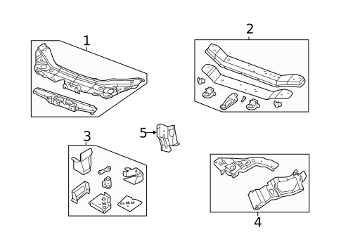 Radiator Support for 2003 Chrysler Sebring #2