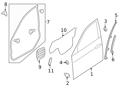 Door & Components for 2015 Subaru Forester #0