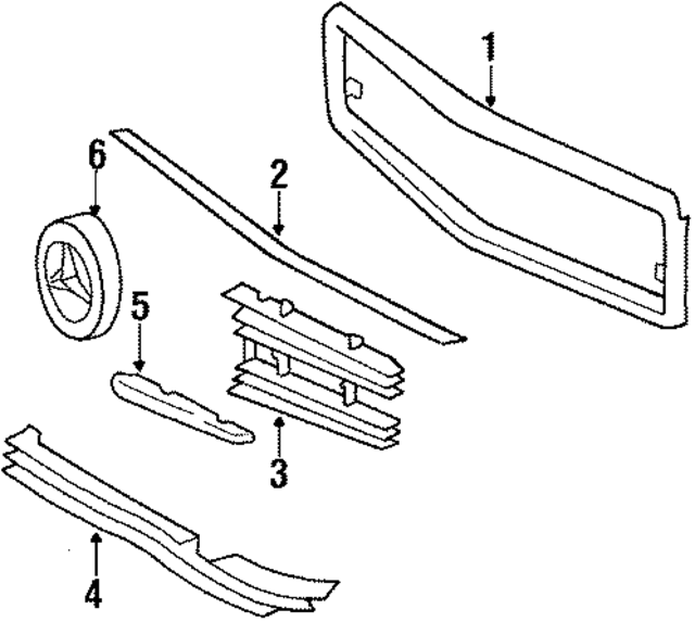 1078800386 - : Grille Emblem for Mercedes-Benz Image
