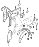 8941981980 - : Pillar Reinforced for Isuzu Image
