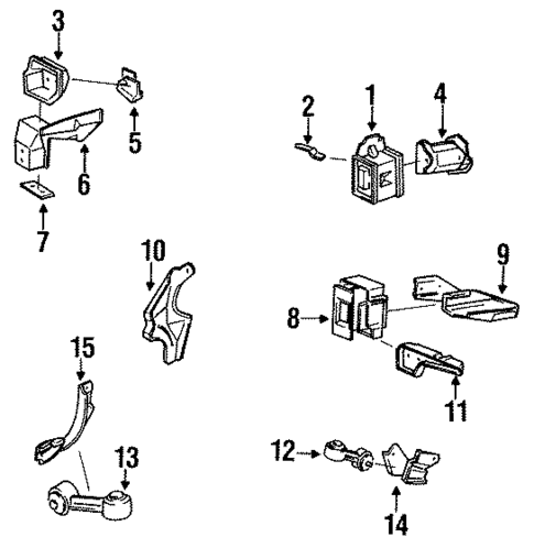 Engine Mounting for 1987 Chevrolet Beretta #0