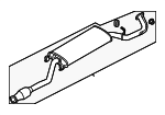 286004Z300 - Exhaust: Front Muffler for Hyundai Image