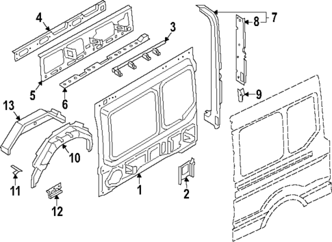 Inner Structure for 2024 Ford Transit-350 #4