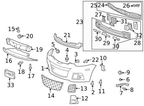 Bumper & Components - Front for 2009 Saturn Vue #0