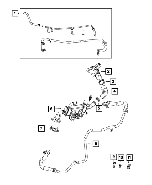 EGR Cooling System for 2021 Chrysler Voyager #0