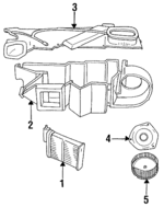 4318117 - HVAC: Blower Motor for Chrysler: E Class, Executive Limousine, Executive Sedan, Laser, LeBaron, New Yorker, Town &amp; Country | Dodge: 600, Aries, Daytona, Lancer Image