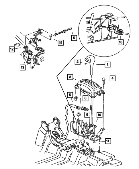Gearshift Controls for 2001 Dodge Neon #0