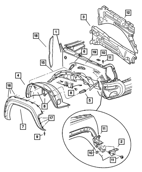 Front Fenders for 2002 Jeep Liberty #0