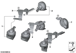 61337401574 - Vehicle Electrical System: Horn, Low Pitch for Mini: Cooper, Cooper S, Cooper SE, JCW, JCW GP Image image