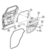1AF451P1AA - Interior Trim: Rear Door Trim Panel, Left for Mopar Image