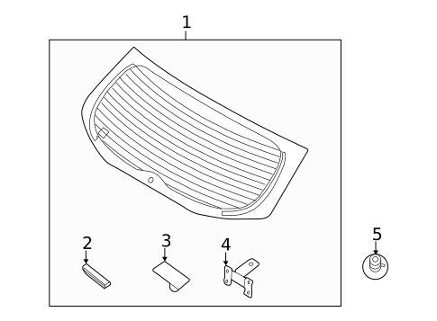Glass - Lift Gate for 2013 Kia Forte #0
