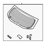 871101M510 - Body: Lift Gate Glass for Kia: Forte Image