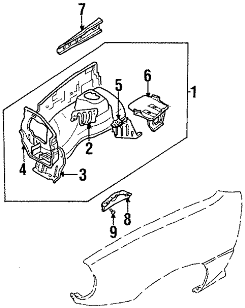Structural Components & Rails for 1997 Suzuki X-90 #0