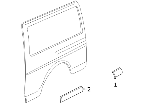 Exterior Trim - Side Panels for 1996 Chevrolet Express 1500 #1