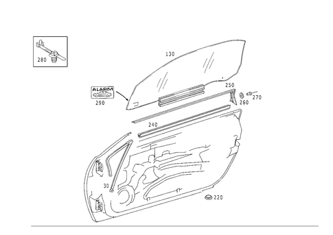 Front Door Windows for 1999 Mercedes-Benz SLK230 #0