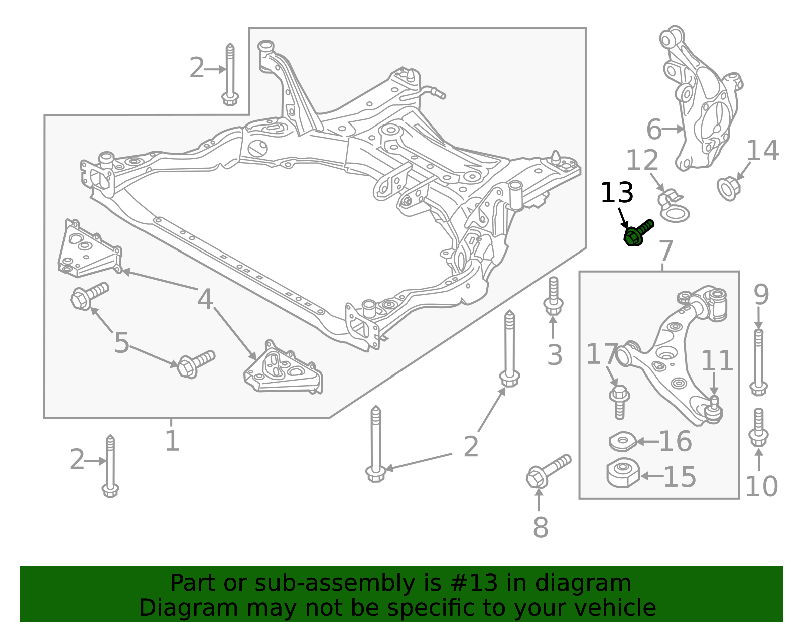9YA0-21-01H - Lower Control Arm Mount Bolt - 2014-2025 Mazda