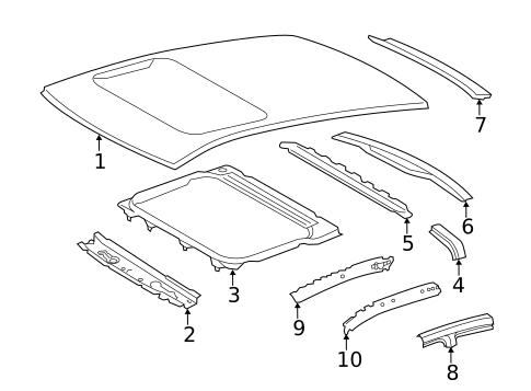 Roof & Components for 2015 Toyota Avalon #0