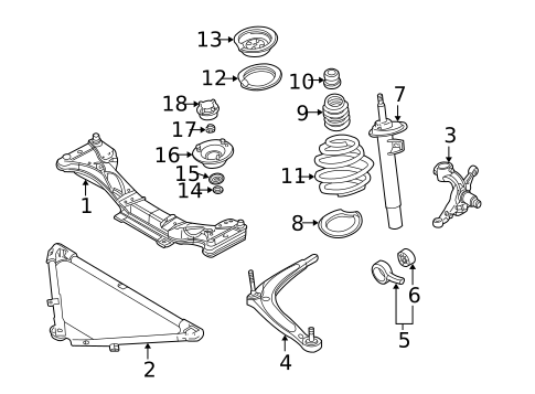 Suspension Components for 2001 BMW 325xi #0