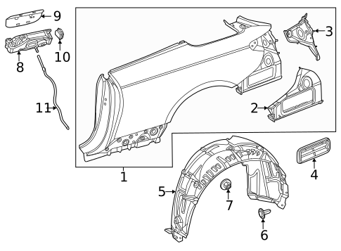 Quarter Panel & Components for 2024 Mercedes-Benz CLE300