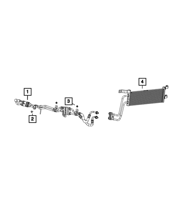 68724758AB - : Oil Cooler Pressure And Return Hose And Tube for Mopar Image
