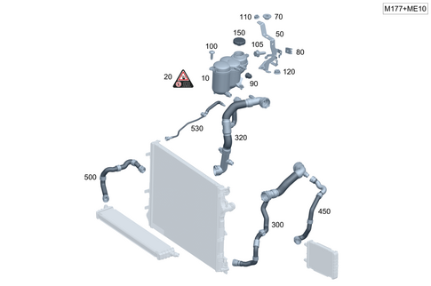High-Temperature Cooling Circuit for 2024 Mercedes-Benz SL63 AMG S E Performance #0
