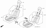 6849SH5A01ZE - Interior/Bumper: BUCKLE SET, R. FR. SEAT BELT *NH167L* (TAKATA) (GRAPHITE BLACK) for Honda Image