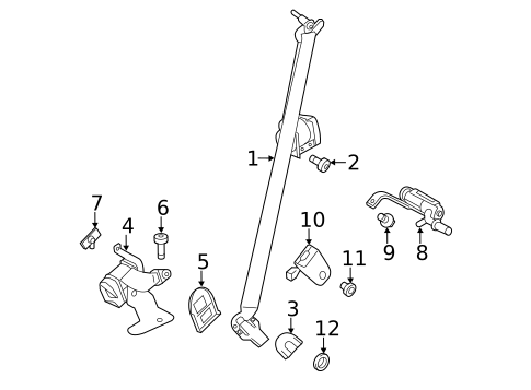 Seat Belt for 2012 Ford Explorer #1