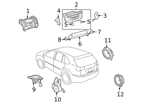 Sound System for 2008 Lexus RX400h #0