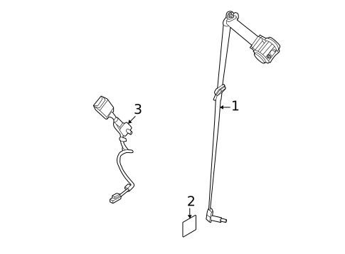 Second Row Seat Belts for 2022 Kia Carnival #1