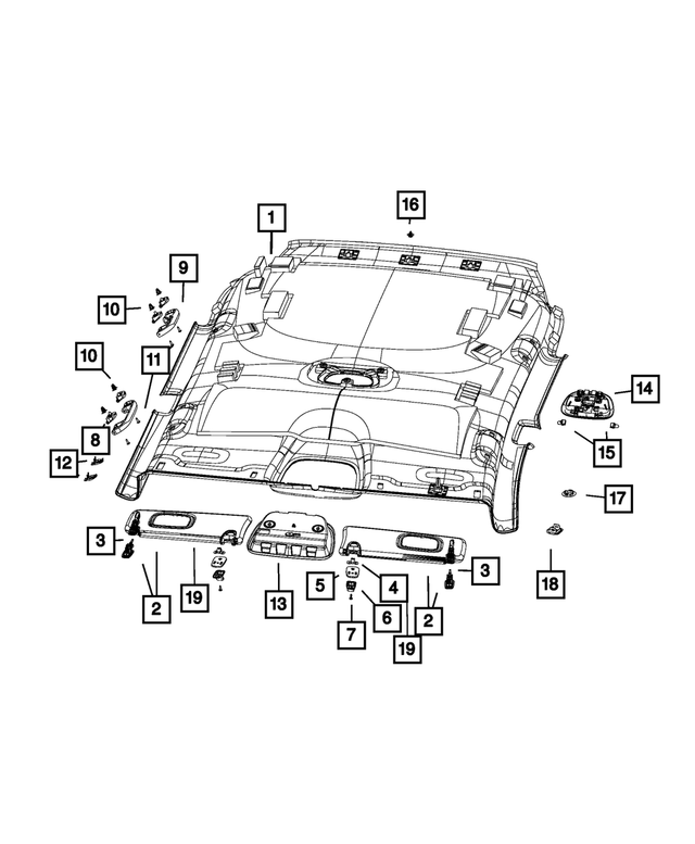 1UB77PS4AK - Interior Trim: Visor, Left for Mopar Image