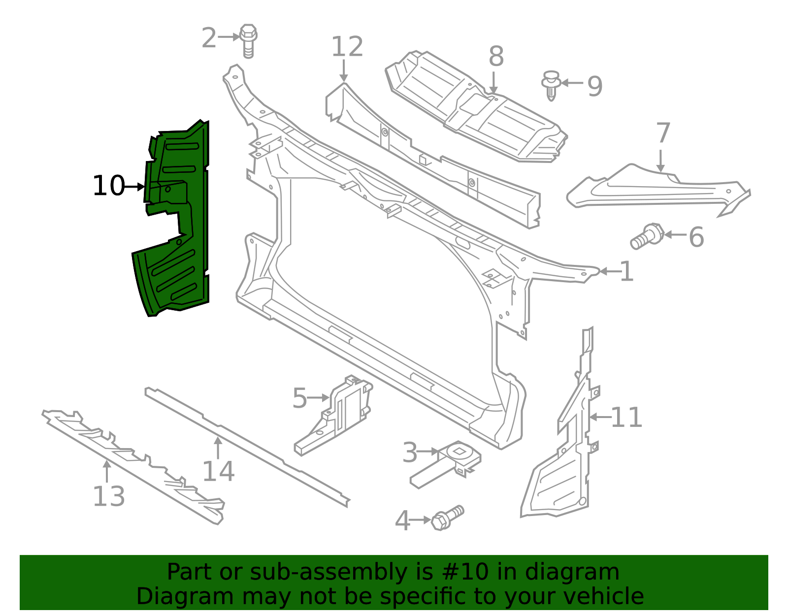 2016-2018 Audi A7 Quattro Air Baffle 4G8-121-284-AL | OEM Parts Online