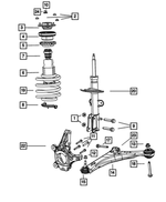4721599AB - Front Suspension: Jounce Bumper for Mopar Image image