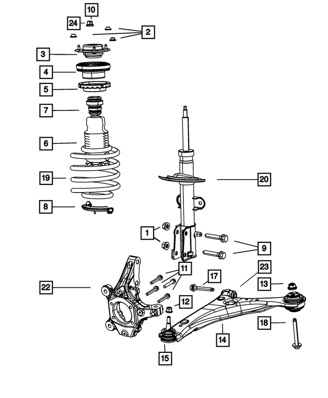 4743982AC - Front Suspension: Coil Spring for Mopar Image