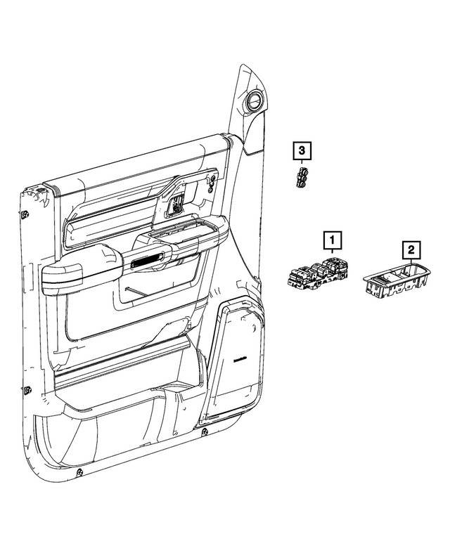 68574290AC - Electrical: Power Window Switch, Driver Side for Mopar Image