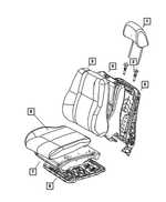 1NE83DX9AE - Interior Trim: Headrest Sleeve, Locking for Mopar Image image