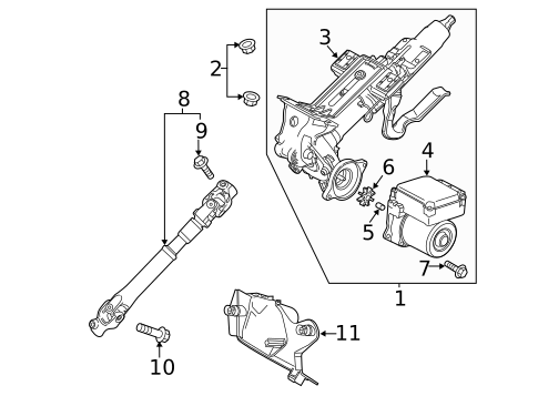 Steering Column Assembly for 2016 Mazda 6 #0