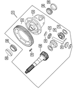 4800241AC - Automatic Transaxle 4 Speed: Transaxle Differential for Mopar Image