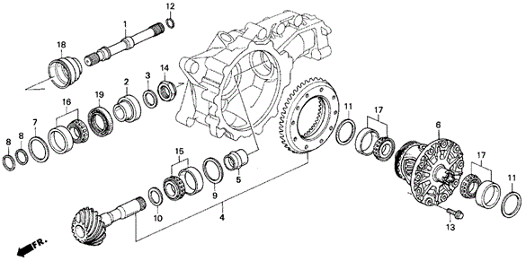 AT Differential Gear for 1995 Acura TL #0