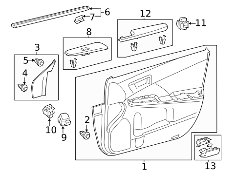 Front Door for 2013 Toyota Camry #0