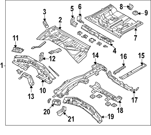 Rear Floor & Rails for 2025 Hyundai Kona #0