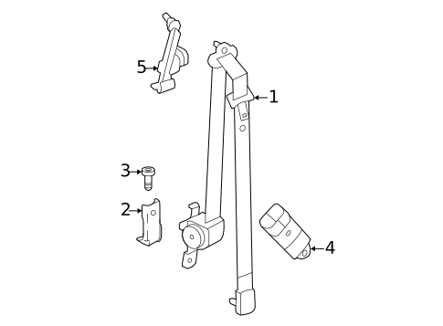 Rear Seat Belts for 2019 Dodge Grand Caravan #2