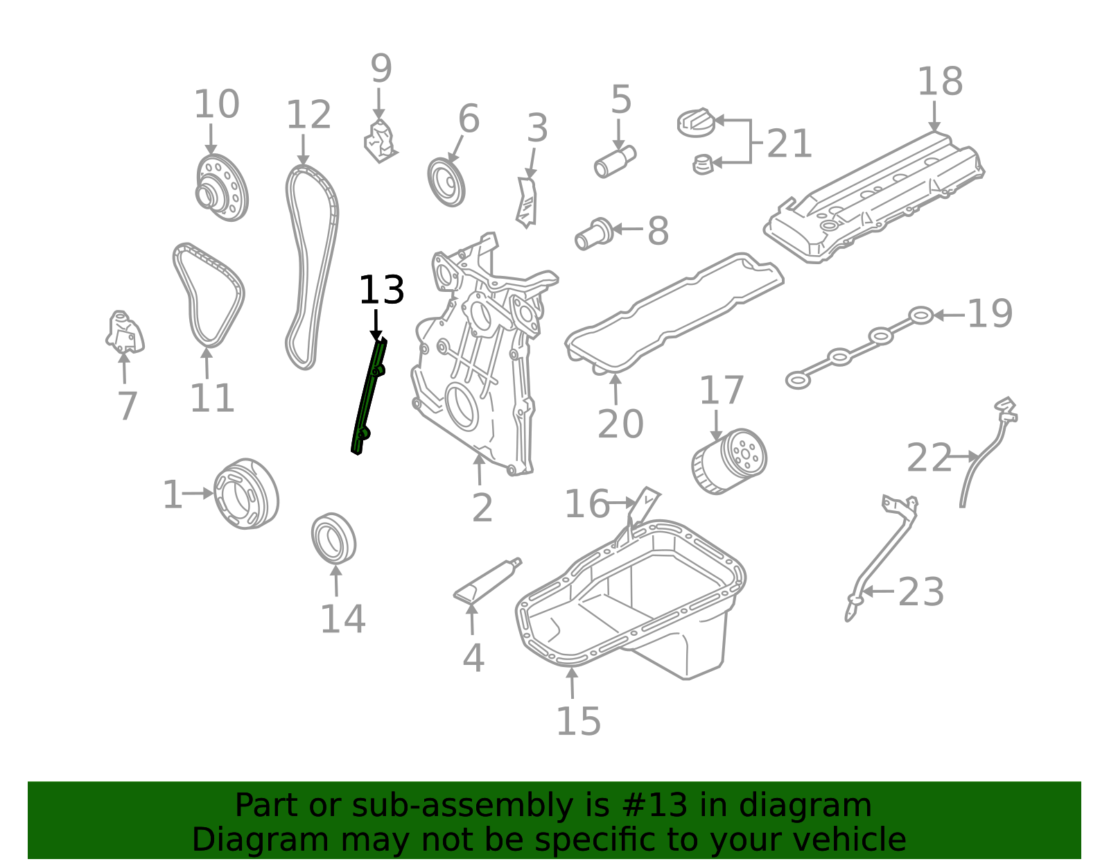 1993-2004 Nissan Engine Timing Chain Guide 13085-1E401 | Parts for