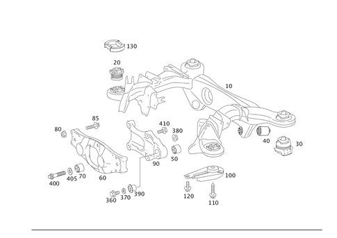Rear Axle Support for 2009 Mercedes-Benz CL65 AMG #0