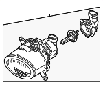 63176925049 - Electrical: Fog Lamp Assembly for Mini: Cooper Image