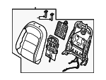 88300B0940KMX - Body: Seat Back Assembly for Kia: Forte, Forte5 Image