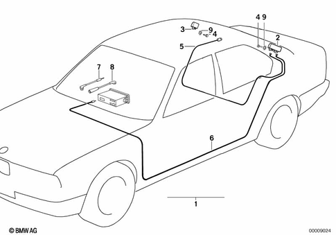 Single Parts Antenna for 1992 BMW 740i #1