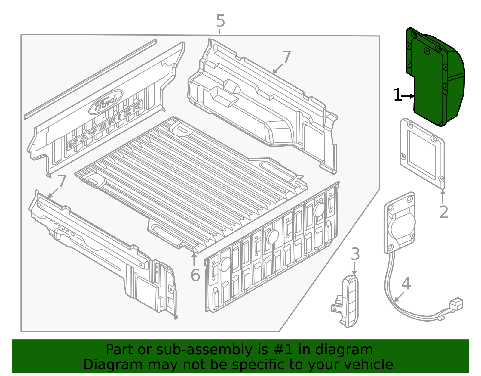 NZ6Z-60286A72-A - Storage Box 2022-2026 Ford Maverick | Ford Parts