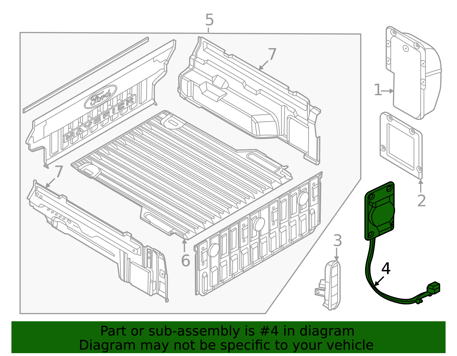 NZ6Z-19A464-B - 12 Volt Accessory Power Outlet - 2022-2026 Ford