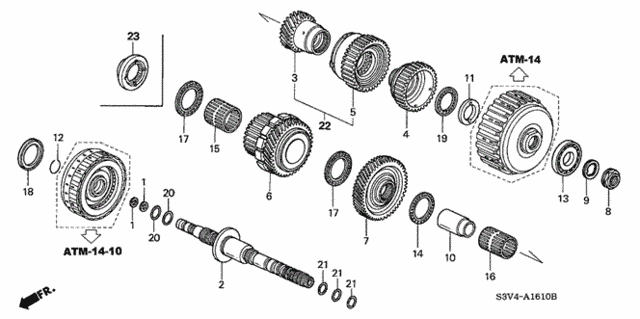 AT Secondary Shaft ('03-'06) for 2003 Acura MDX #0