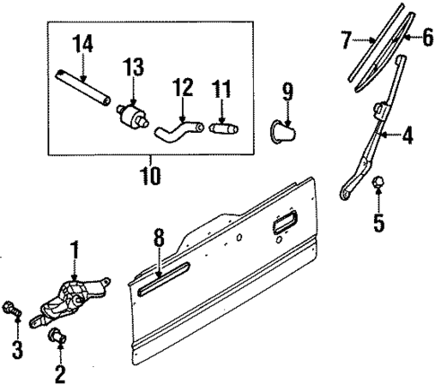 Wiper & Washer Components for 2004 Isuzu Rodeo #1